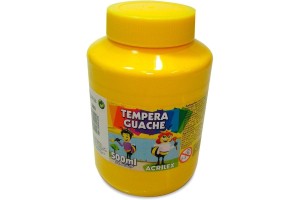 TEMPERA GUACHE ACRILEX PT 500ML AMARELO