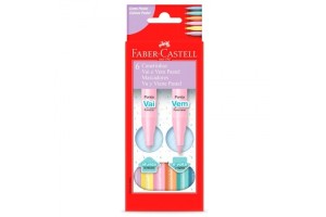 CANETINHA VAI E VEM FABER CASTELL TONS PASTEL COM 6 UNI