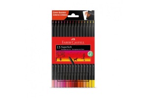 LAPIS DE COR ECOLAPIS SUPERSOFT FABER CASTELL 12 CORES QUENTES