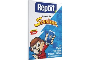 SULFITE A4 75GM REPORT SENNINHA PCT DE 100 FLS BRAN