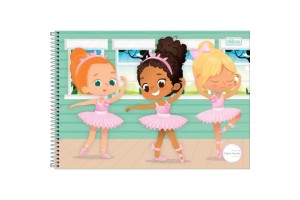 CADERNO MEIA PAUTA FEMININO TILIBRA SAPECA 40 FLS