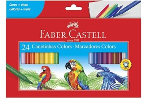 CANETINHA HIDROCOR FABER CASTELL 24 CORES