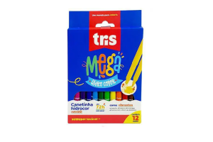 CANETINHA HIDROCOR TRIS 12 CORES RETRATIL