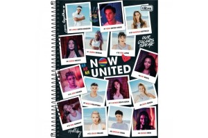 CADERNO CAPA DURA UNIVERSITARIO NOW UNITED 10MATERIAS 160FOLHAS