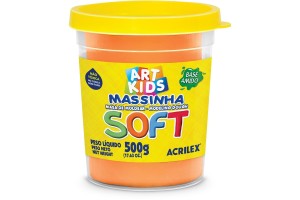 MASSA DE MODELAR ACRILEX PT 500G LARANJA