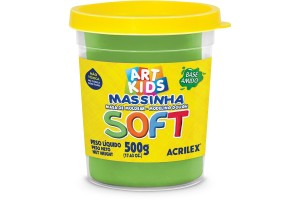 MASSA DE MODELAR ACRILEX PT 500G VER